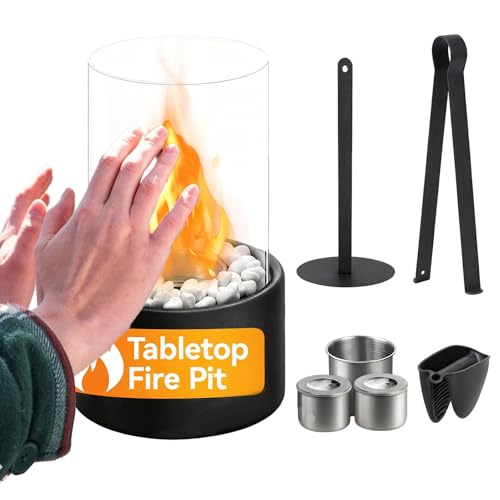 Tisch Kamin - Stilvolle Für Innenräume Aus Metall, Geruchsarm Wiederverwendbar | Dekorativer Mini Ofen Für Wohnung, Terrasse, Büro, Nachttisch, Partys, Winterabende Entspa