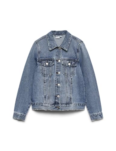 VERO MODA Damen VMZORICA LS Denim Jacket Mix NOOS 10279789, Medium Blue Denim, M