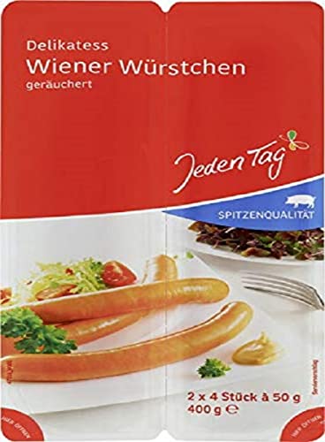 Jeden Tag Delikatess Wiener Würstchen, 2 x 200 g
