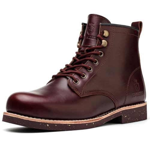 SL-Saint Handgefertigte Herrenstiefel mit weicher Zehe Wasserdicht-Leder Kuhfell/Wolle Mode Komfortschuhe (LederFutter, Braun, Erwachsene, Herren, 40, Numerisch, EU Schuhgrößensystem, M)