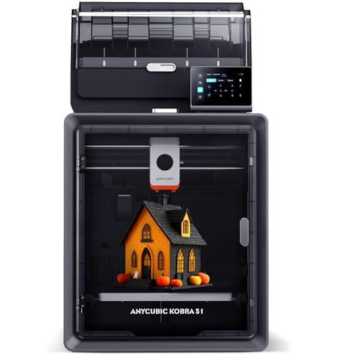 Anycubic Kobra S1 Combo 3D-Drucker Mehrfarbig, 600mm/s Hochgeschwindigkeitsdruck, Trocknen beim Drucken, Dreifach-Kühlsystem, Vollständig Geschlossene CoreXY-Struktur, Druckgröße 250 x 250 x 250 mm