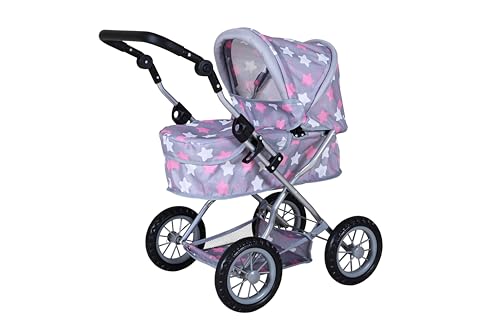 Knorrtoys 63444 - Puppenwagen First - Star Grey pink