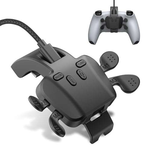 IWGAME Paddles-Zubehör für PS-5 Controller, 4 programmierbare Rückseitentasten mit Remap/Combo/Turbo/Tastenvertauschungsfunktion, Verkabelt Plug & Play, Kompatibel mit PS-5/PC/Mac(2,2 m USB-Kabel)