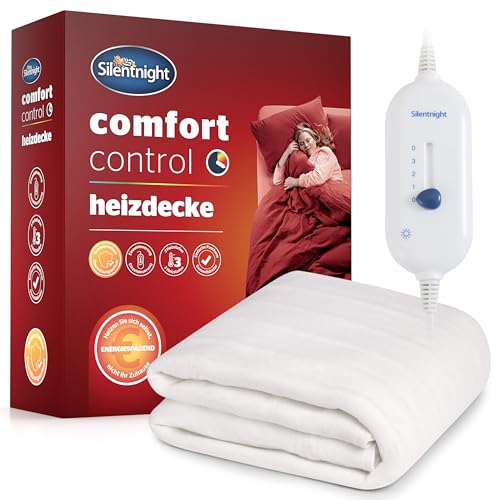 Silentnight Comfort Control Wärmeunterbett 140x150cm | Heizdecke Bett mit 3 Heizstufen, Ultraschnelles, Aufheizen Elastische Bander Waschmaschinen Waschbar | Heizunterlage Bett Heizmatte | 140x150cm