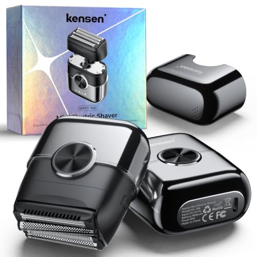 4D Folienrasierer Herren, kensen Mini Foil Shaver 120Min Wasserdicht