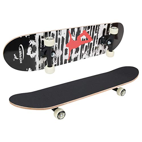 HUDORA Skateboard Hornet ABEC 1, Design 4, schwarz, 78,8 x 20,3 cm 12060