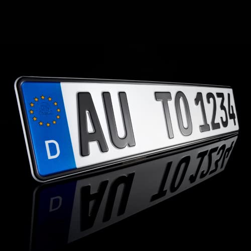 Kennzeichen für Anhänger | 520 x 110 mm | Anhänger Nummernschild | Amtliches Euro Kennzeichen mit individueller Prägung | Made in Germany von Sparschild