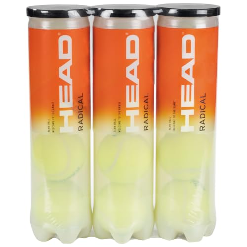 HEAD Radical Tennisball (3 x 4 Stück) Amazon Exclusive, Gelb