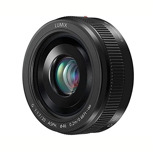 Panasonic H-H020A LUMIX G Festbrennweiten 20mm F1.7 II ASPH. Objektiv (Pancake Objektiv, Filtergröße 46 mm, Bildwinkel 57°) schwarz