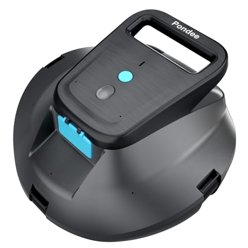 Pondee (Upgrade 2026) X1 Poolroboter Akku, Kabelloser Poolsauger mit 120 Min Laufzeit, Auto-Parkfunktion, 2,5 h Schnellladung, für Aufstellpools & Ebene eingelassene Pools bis 80m²