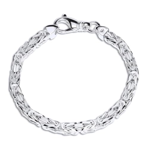 JEWLIX Königsarmband aus 925er Sterling Silber 6mm - 19cm Länge