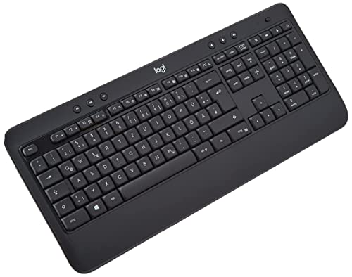 Logitech MK540 Advanced Kabellose Tastatur und Maus Combo für Windows, 2,4 GHz Unifying USB-Empfänger, Sondertasten, 3 Jahre Batterielaufzeit, Für PC, Laptop, QWERTZ-Layout - Schwarz