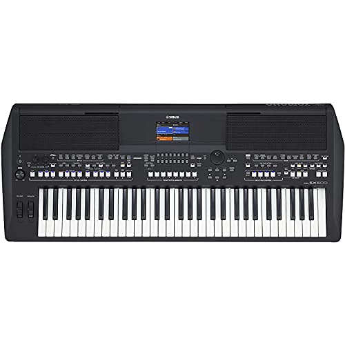 Yamaha PSR-SX600 Digital Keyboard, schwarz – Hochwertiges Digital Arranger Workstation Keyboard mit 850 authentischen Instrumentenklängen & DJ-Styles – 61 anschlagdynamische Tasten