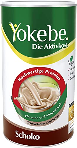 Yokebe - Die Aktivkost - Schoko – Mahlzeitersatz zur Gewichtsabnahme - glutenfrei, laktosefrei und vegan - Diät-Drink mit Proteinen - 500 g = 12 Portionen