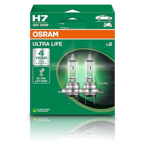 Osram ULTRA LIFE, H7, halogen headlight lamps, Hanging folding box (2 lamps)