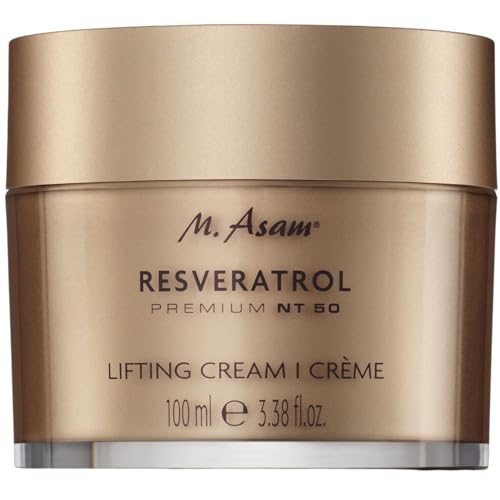 M. Asam Resveratrol Premium NT50 Lifting Crème XXL (100ml) – Anti Aging Crème mit Resveratrol für sichtbar geliftete Haut – Hyaluron, Feuchtigkeitscreme für jeden Hauttyp, für Männer und Frauen