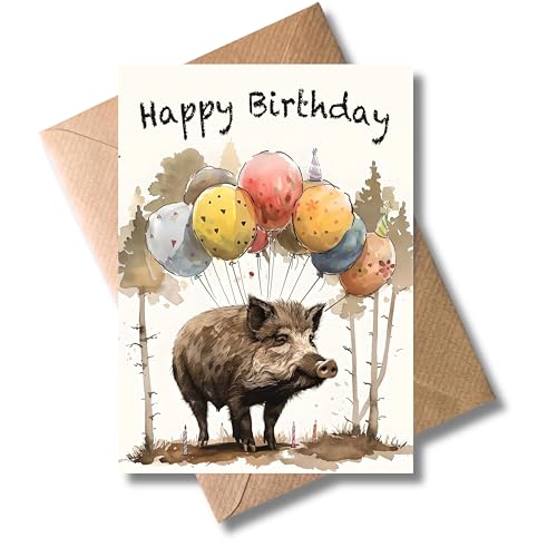 Geburtstagskarte für Förster und Jäger mit Umschlag - Glückwunschkarte “Happy Birthday” Geschenkkarte zum Geburtstag Happy Birthday Karte Waldhüter Forstmeister Wald Jagd Natur (DIN A6)