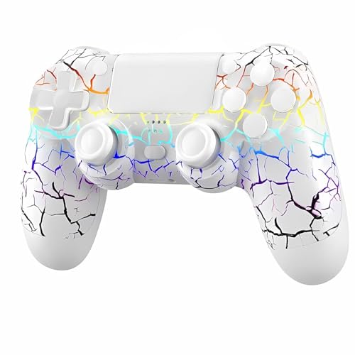 CSWXIO Wireless Controller für PS4, Gamepad Controller kompatibel mit PS-4/Slim/Pro/PC, Joystick mit RGB LED,Dual Vibration,6-Achsen Gyro Sensor,Touchpanel,Audio Jack