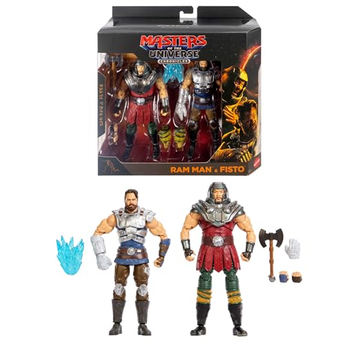 Masters of the Universe Chronicles, 2 Actionfiguren, Maßstab 1:12, detailgetreu zum Film von 2026, Ram Man und Fisto mit lebensechter Beweglichkeit, Jóhannes Haukur Jon Xue Zhang, JKJ34