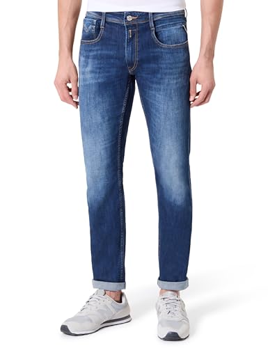 Replay Herren Jeans Anbass Stretch, Dark Blue 007-6 (Blau), 34W/32L