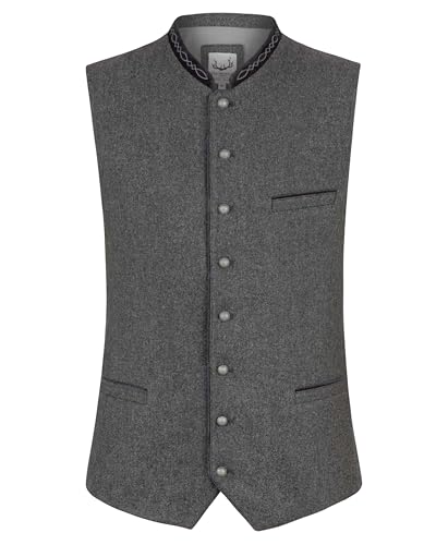 Stockerpoint Herren Trachtenweste Fabricio I Größen 46-60 I Traditionelle & hochwertige Weste mit verstellbarem Riegel I Perfekt für Trachten & Festlichkeiten