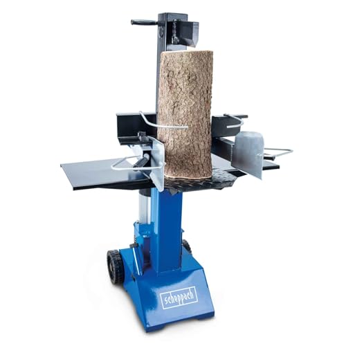 Scheppach Holzspalter stehend HL810 | 8 Tonnen Spaltkraft | 400V 3500W | 550mm Spaltgutlänge | 300mm Spaltgutdurchmesser | Hydraulikspalter Brennholzspalter Kurzholzspalter mit Fahrvorrichtung