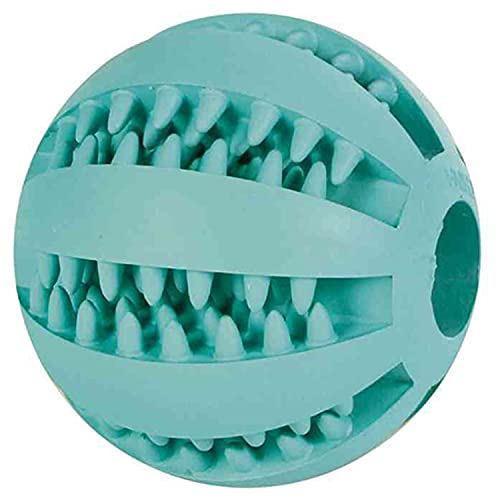 TRIXIE Denta Fun Ball - praktisches Hundespielzeug mit Minzgeschmack - ø 7 cm, Zahnpflege-Zubehör für Hunde - 3289