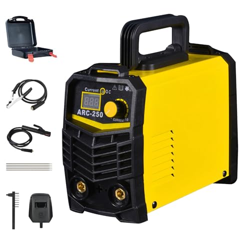 Elektroden Schweißgerät 250A IGBT Inverter – Mini Schweißgerät 220V, tragbares DC Schweissgerät mit LED Display, Arc Force, Hot Start & Anti-Stick für Heimwerken
