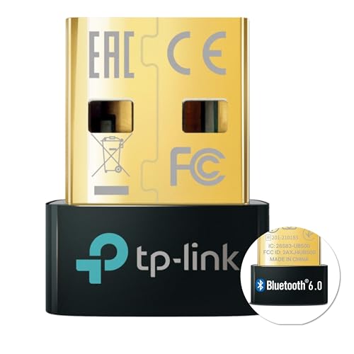 TP-Link UB600 Bluetooth 6.0 Adapter Dongle für PC, USB Bluetooth Stick für Maus/Tastatur/Kopfhörer/Handy/Controller, Plug & Play, nur für Windows 11/10/8.1/7