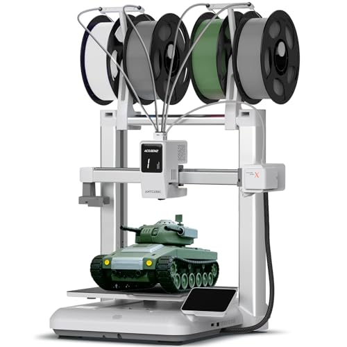 Anycubic Kobra X 3D Drucker, Hochintegrierter Mehrfarb Extruder spart Druckzeit, Weiches und hartes Filament drucken, Bis zu 600 mm/s, Druckgröße 260x260x260 mm