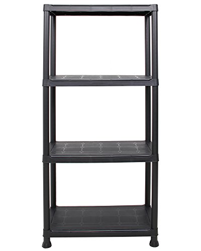 Ondis24 Steckregal 60 x 30 x 131 (H) cm, 4 Böden, Kunststoffregal, Schwerlastregal, bis zu 80 kg, Regal, Lagerregal (1 Stück)