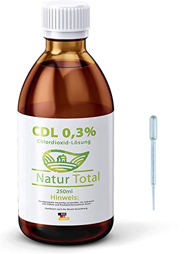 Chlordioxid 0,3% Lösung 250 ml CDLS – Chlorine Dioxide Solution – CDL – Zertifiziert nach der Biozid-Verordnung