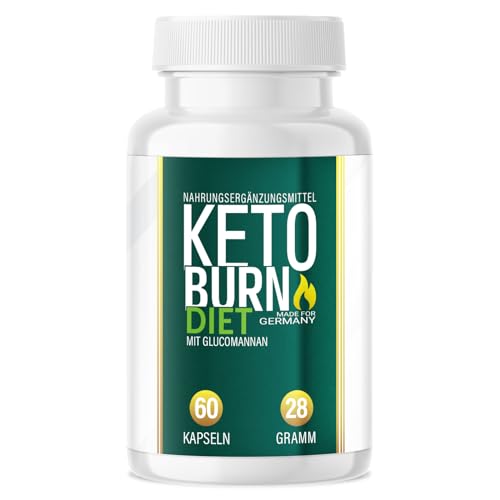 KETO BURN DIET® – Das Original – Stoffwechsel Kapseln – Hochdosiert mit Glucomannan – Unterstützung beim Abnehmen - Nahrungsergänzung für Frauen und Männer – schnell & endlich - 60 Premium Kapseln