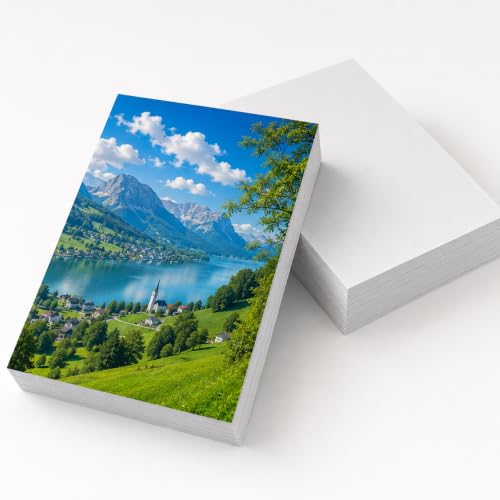 Fotopapier 10x15, 260 Blatt 200g/m² Hochglänzend Foto Papier Glossy Photo Paper für Tintenstrahldrucker, A6 Weiß für Fotokarten, Fotoalben und Büro