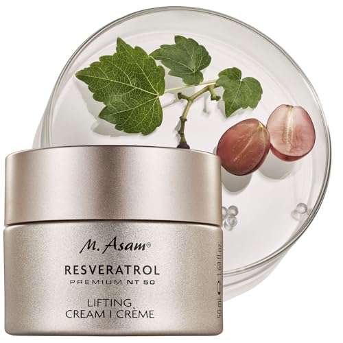 M. Asam Resveratrol Premium NT50 Lifting Creme (50ml) – Anti Aging Creme mit Resveratrol für glatte & sichtbar geliftete Haut – Hyaluron Creme, Gesichtspflege für jeden Hauttyp