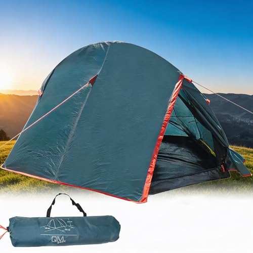 Zelt 2 Personen wasserdicht leicht kleines Packmaß, Tunnelzelt doppelwandig, Camping Outdoor Vorzelt Eingang mit Insektenschutz