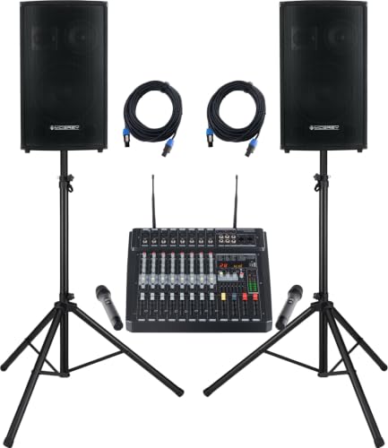 McGrey SL-12/3 PA-Komplettanlage mit Powermixer, 2 Funkmikrofonen