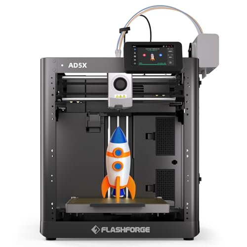 Flashforge AD5X Mehrfarben-3D-Drucker mit Hochgeschwindigkeitsdruck 600mm/s, 300°C Hotend, Automatischer Nivellierung und Flexibler PEI-Platte im 220x220x220mm Bauraum