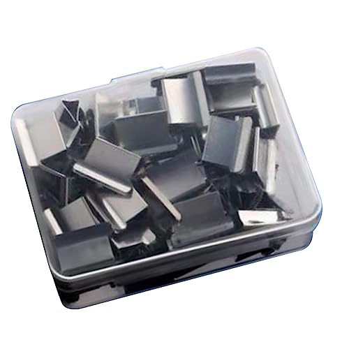 Septpenta Push Hefter, Binder Clips, Papierklammern, Desktop Hefter, 50 Stück Wiederverwendbare Metall Nachfüllklammern, Klemmklammer Nachfüll Ersatzklammer Zum Organisieren von Papieren(A)