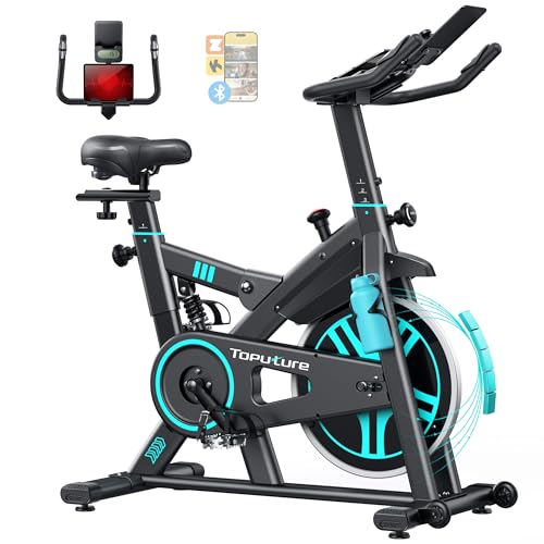 [2026 Aktualisierte] Heimtrainer Fahrrad mit APP und Herzfrequenz, Ergometer Mit Stoßdämpfungssystem, Ultraleise<20db, Einstellbarer Magnetwiderstand, 15KG Schwungrad, Hometrainer Bis 160KG