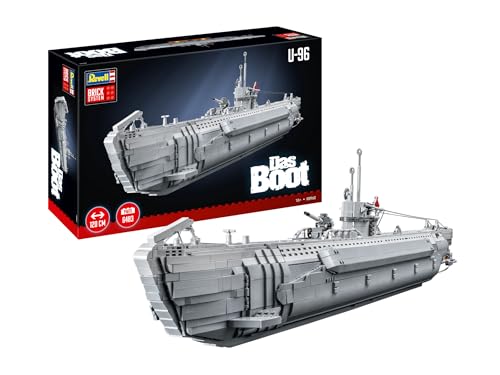 Revell Brick System U-Boot Das Boot U 96 | Klemmbaustein Modellbausatz für Erwachsene mit 6483 Teilen | detailreiches Sammlermodell mit Innenraum und bedruckten Bausteinen