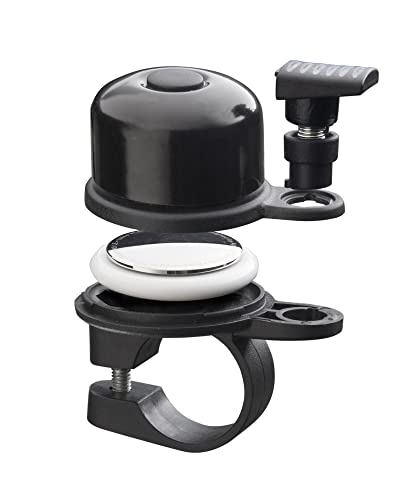 AirBell Fahrradklingel mit Halterung für Apple AirTag (AirTag Nicht enthalten) - 22,2mm Lenker - Versteckte AirTag-Halterung - Fahrrad Diebstahlsicherung - Inkl. Montagewerkzeug