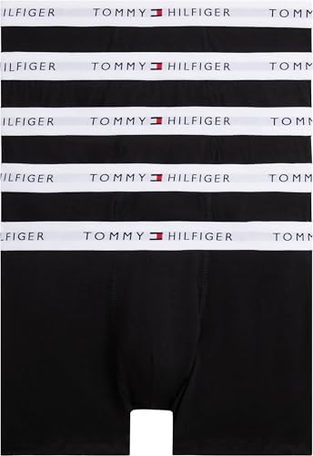 Tommy Hilfiger Jungen Trunk UB0UB00601, 5er-Pack, Schwarz (Schwarz/Schwarz/Schwarz/Schwarz), 12–14 Jahre
