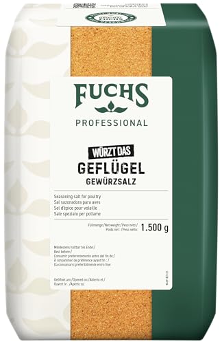 Fuchs Professional - Geflügel Gewürzsalz | Zum Würzen von gebratenen Geflügelgerichten, kein weiteres Salzen | Profi-Qualität für Großverbraucher und Gastronomie | 1,5 kg im recyclebaren Beutel