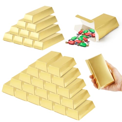 30 Stück Gefälschte Goldbarren Geschenkbox, Goldbarren Süßigkeitenbox