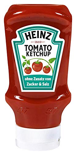 Heinz Tomato Ketchup Ohne Zusatz von Zucker und Salz 400 ml