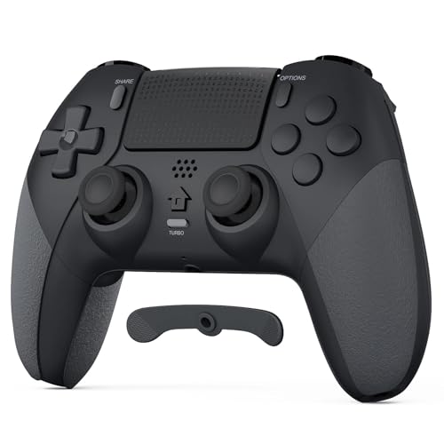 LATEC Controller für PS4, Wireless Controller für PS-4/PS-4 Pro/PS-4 Slim, Bluetooth Remote Gamepad Joystick mit 2 Programmierbaren Tasten, Doppelter Vibration, Turbo, 6-Achsen, Audio-Buchse, Touchpad