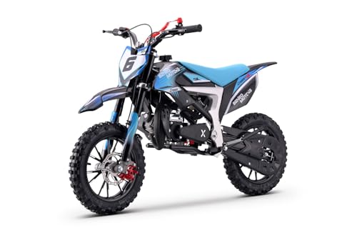 Motocross für junge Fahrer Beneo Motors CROSS SX Blau - 50cc Dirtbike Dirt Bike CrossBike DirtBike pocket 50cc Pitbike PocketBike Motocross Motorrad Motorbike