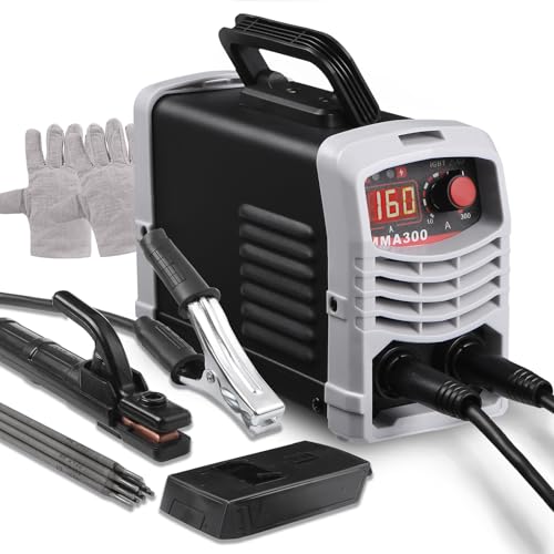 JIAONE MMA300 Ultra Mini Inverter Schweißgerät,120A IGBT Elektroden Schweißgerät,MMA/ARC Handschweißgerät,Hotstart-Funktion,Kompakt, Leicht,LED-Anzeige,Überhitzungsschutz