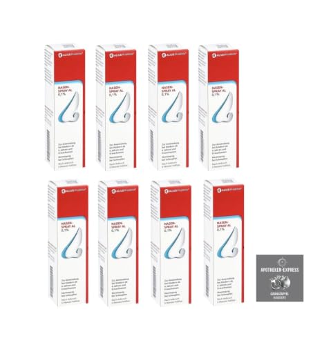 Nasenspray Al 0,1% für Erwachsene und Kinder ab 6 Jahren 8 x 10 ml inkl. Granatapfel Handseife von Apotheken-Express - Familienpackung